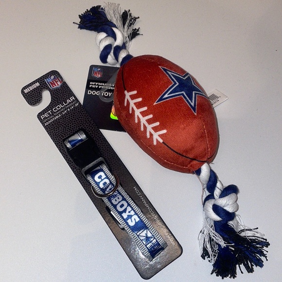 Dallas Cowboys Pet Collar & Toy Set - Picture 1 of 1
